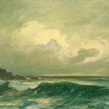 Lucien GOUBERT (1887-1964), Rochers à Fermanville, oil on canvas