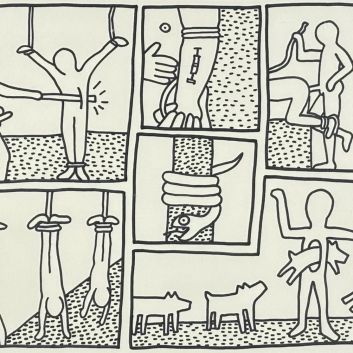 Attribué à Keith HARING (1958-1990) Untitled Encre sur papier