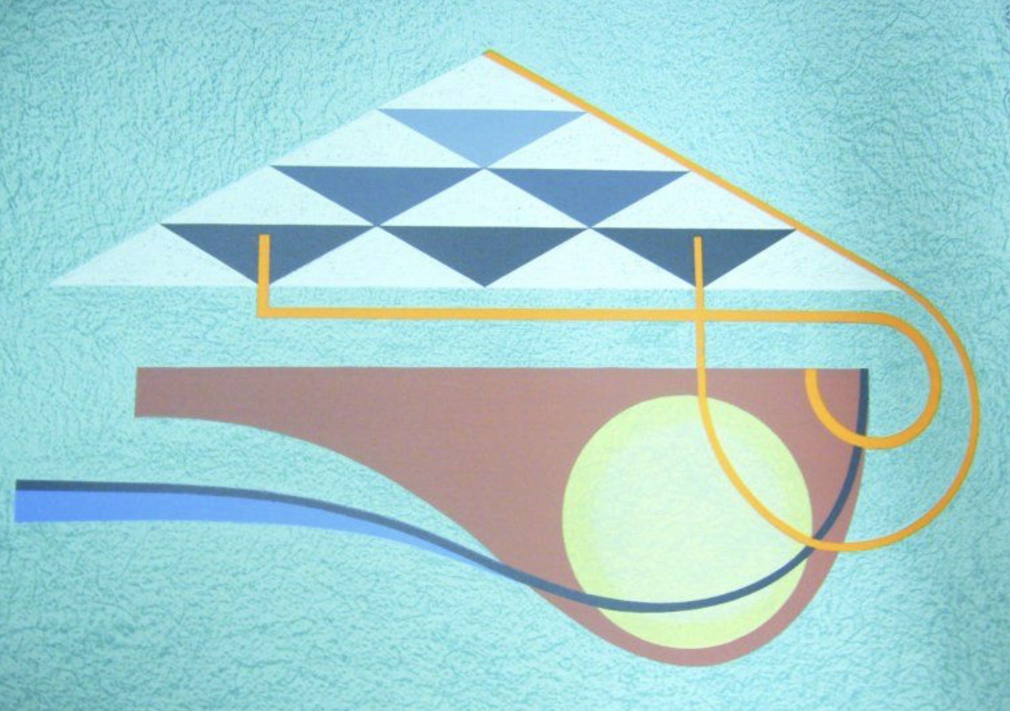 César Domela, huile sur toile