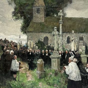 Jules René HERVÉ (1887-1981) Le receuillement, Oil on canvas