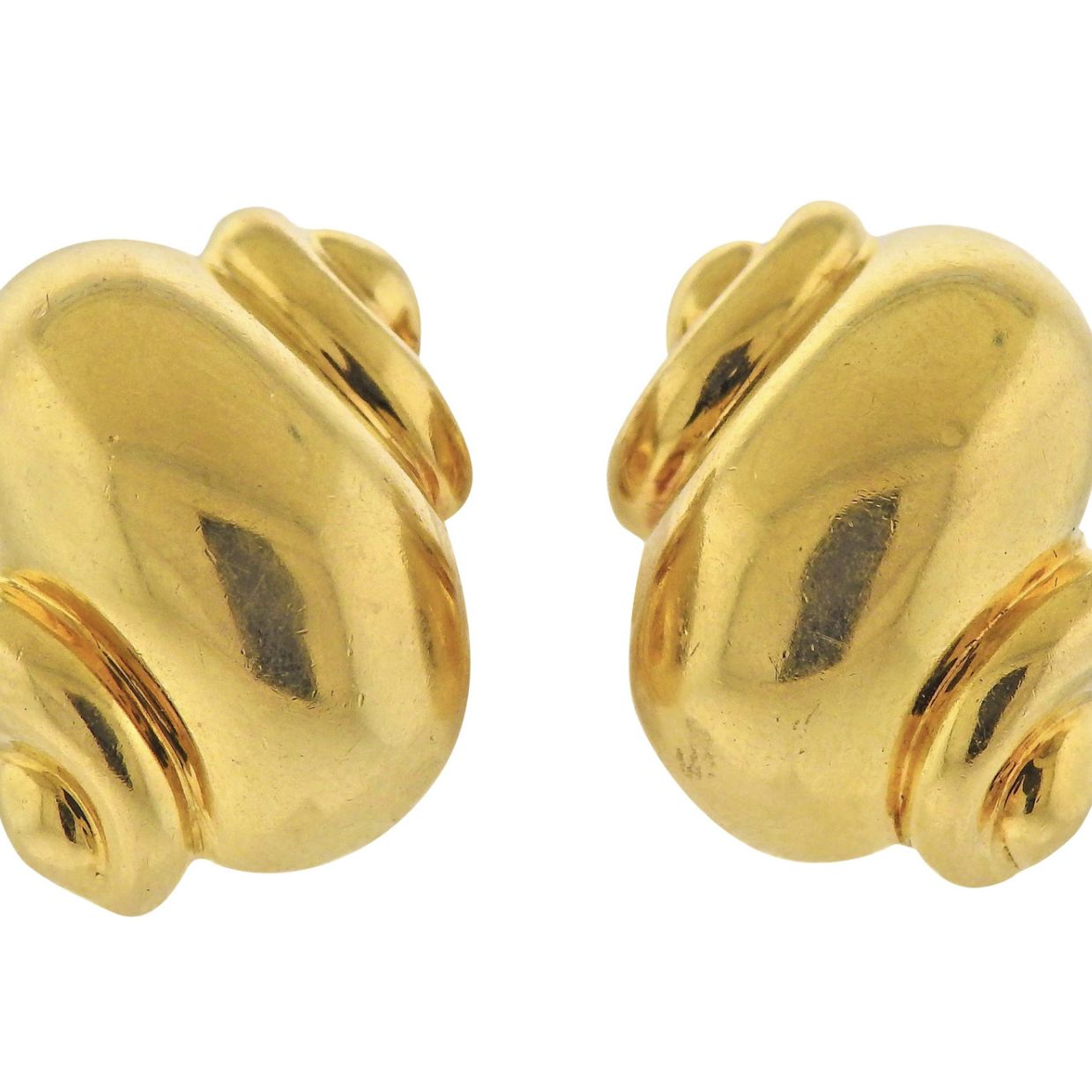 René Boivin, paire de clips en or