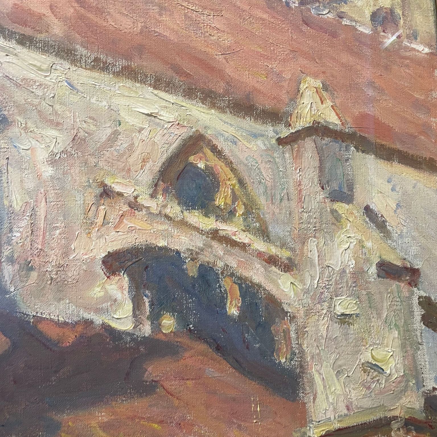 Sisley, oil on canvas, detail