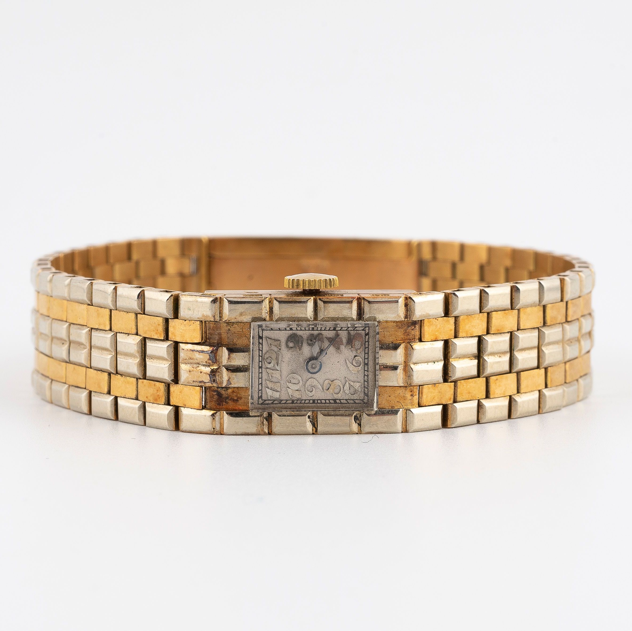 Ladies' watch, yellow gold and steel (circa 1920)