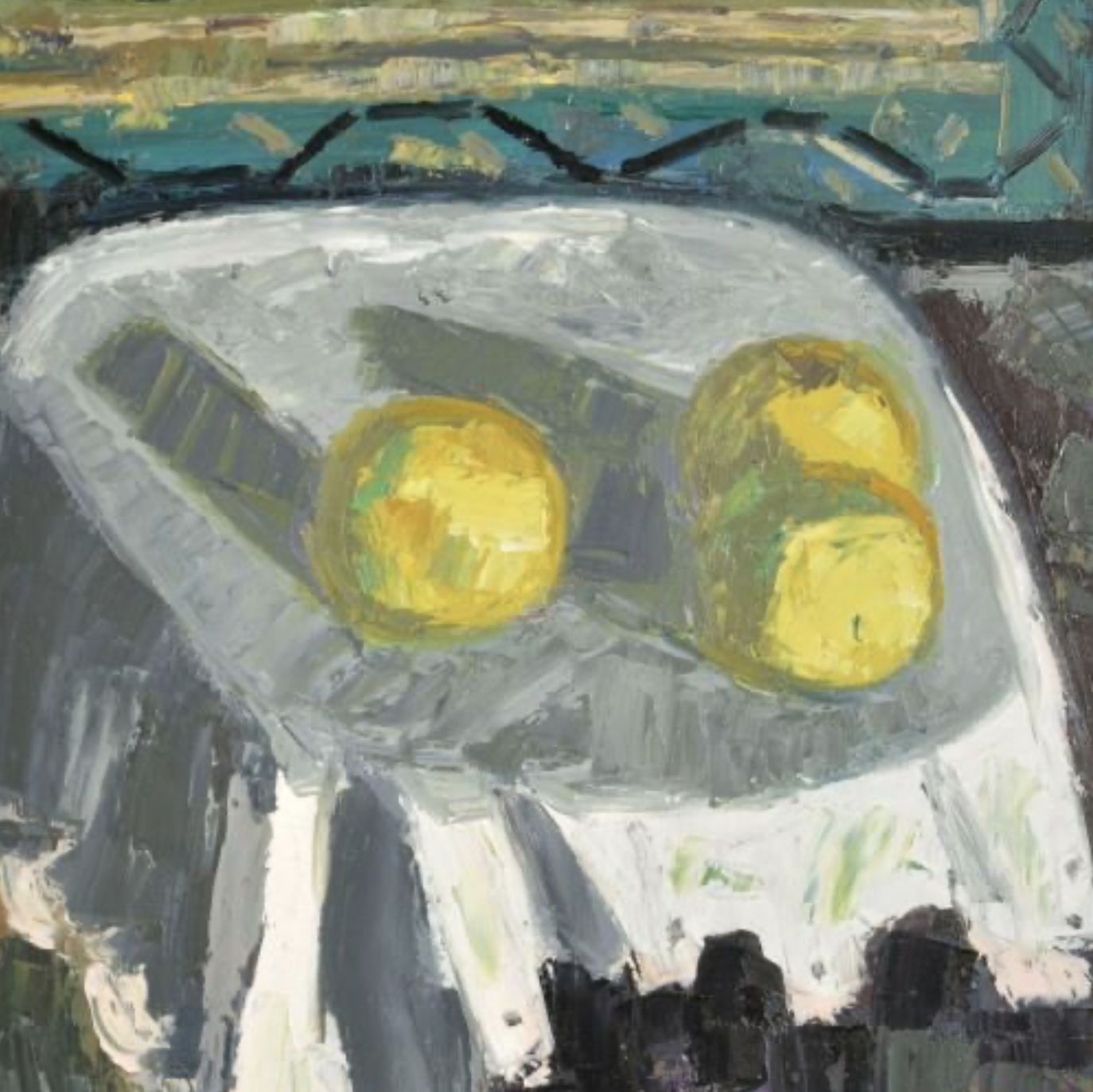 Couty, the three grapefruits, oil on canvas