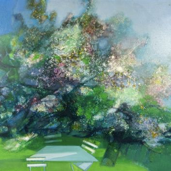 Camille HILAIRE (1916-2004), The apple tree in blossom, oil on canvas