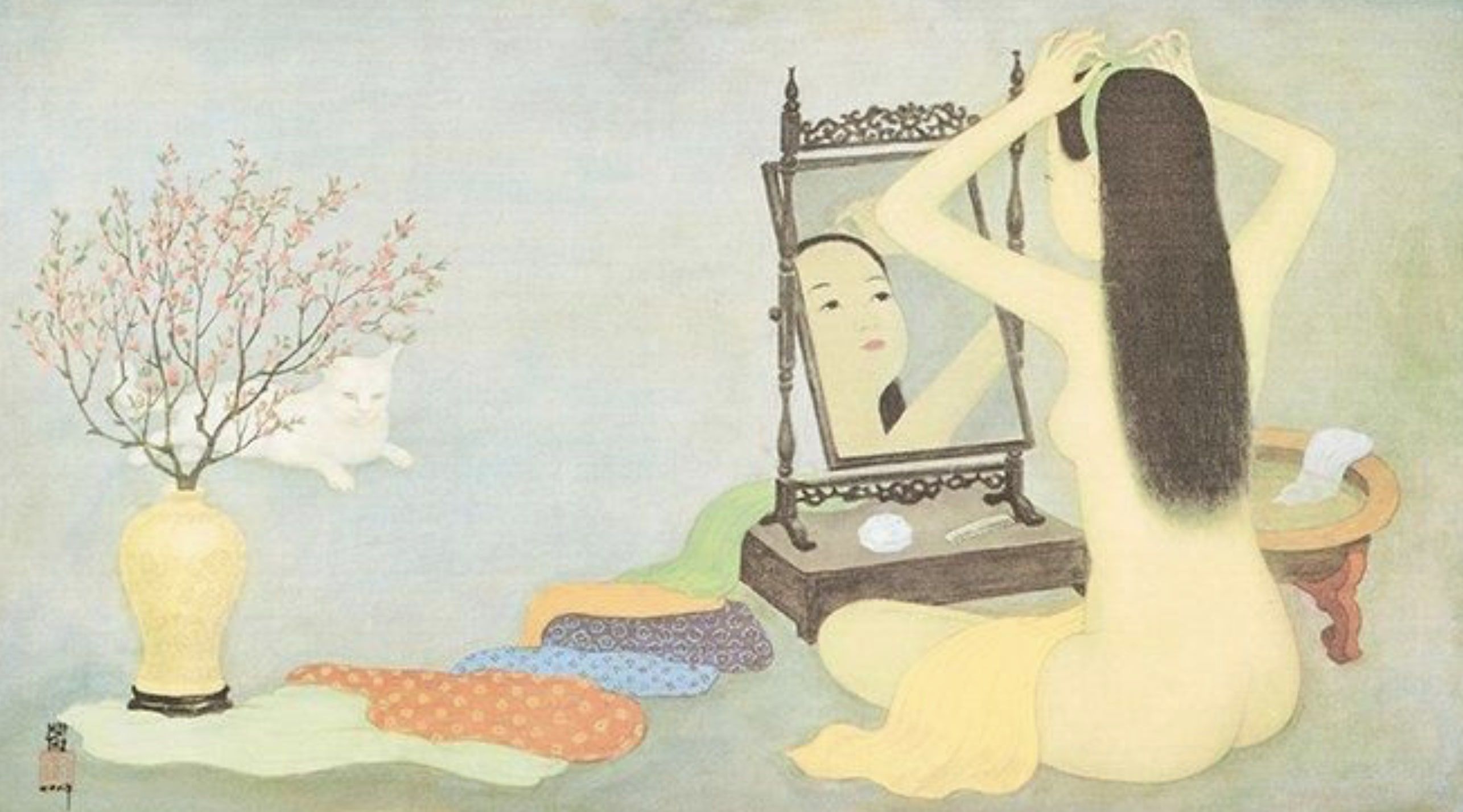 Mai Thu, silk painting