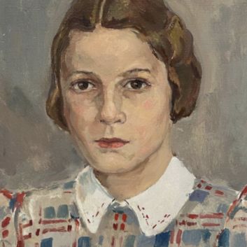 Macario VITALIS (1898-1989) Portrait of Marie Thérèse, Oil on canvas