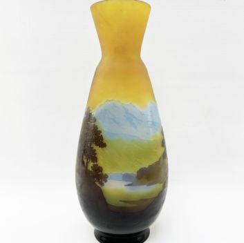 Établissements Gallé - ovoid glass vase