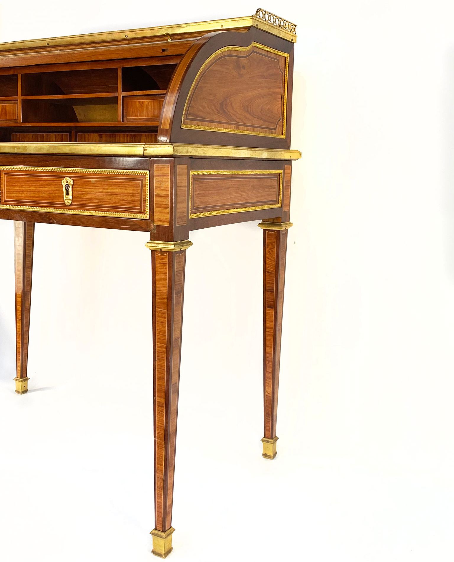 Louis XVI period cylinder desk in mahogany