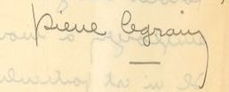 Pierre Legrain's signature