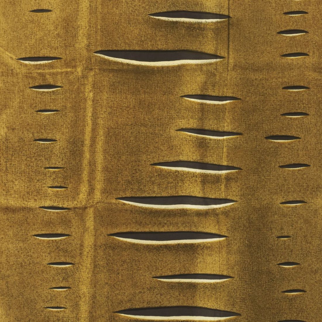Lucio Fontana, foulard en soie jaune