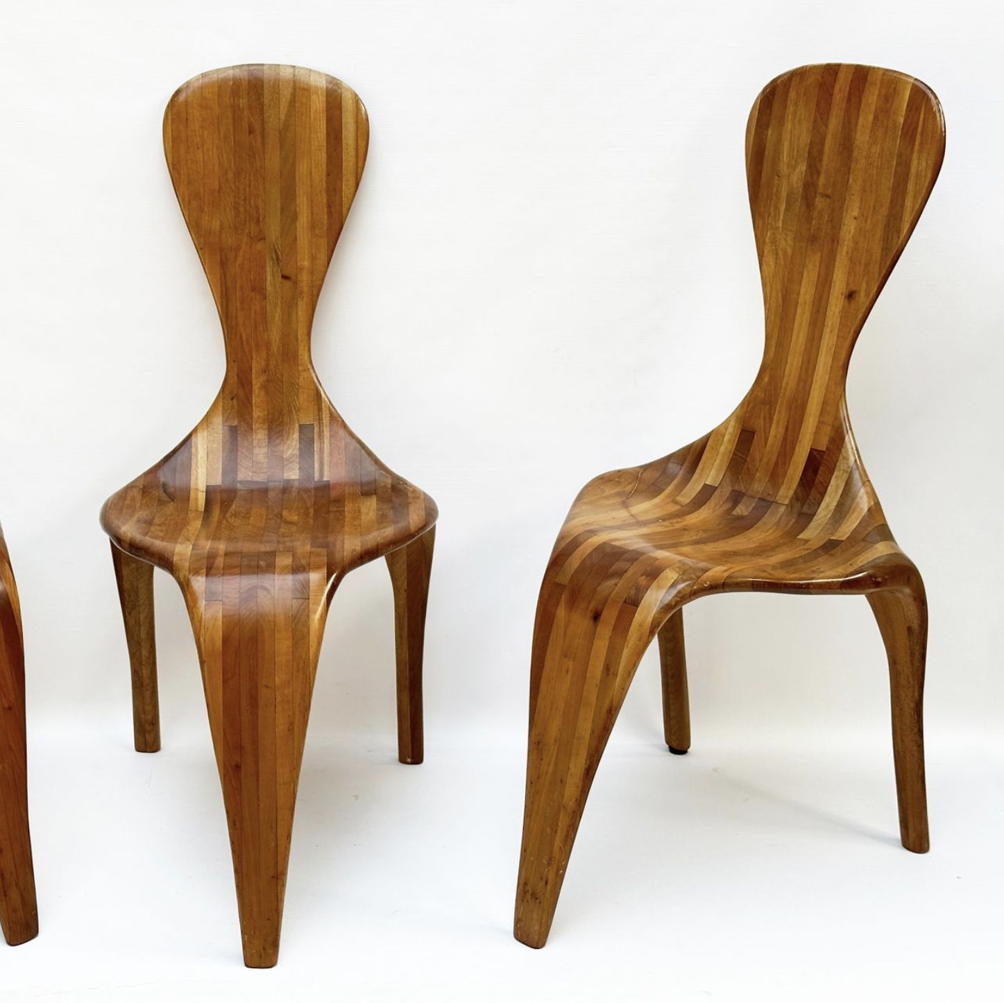 Lucien Burquier, wooden chairs