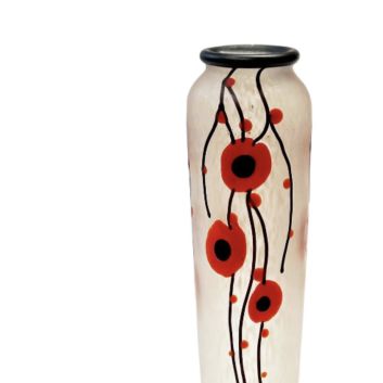 Charles SCHNEIDER (1881-1953) - VERRERIE SCHNEIDER "Poppies" vase, model created circa 1924-1925