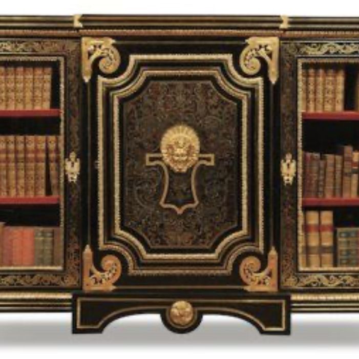 Bookcase attributed to André Charles Boulle, decorated à la Bérain