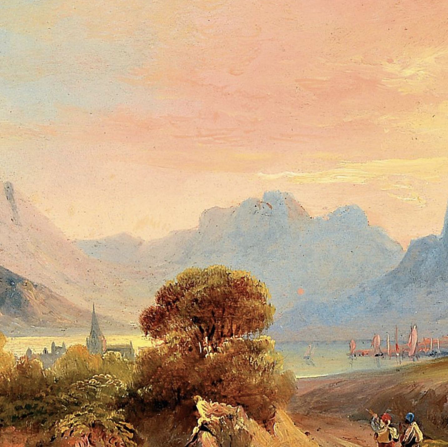 Attribuée à Richard Parkes Bonington, huile sur toile