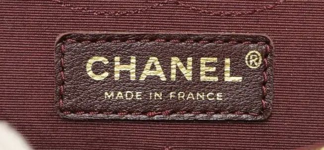 In-house label sewn inside the bag