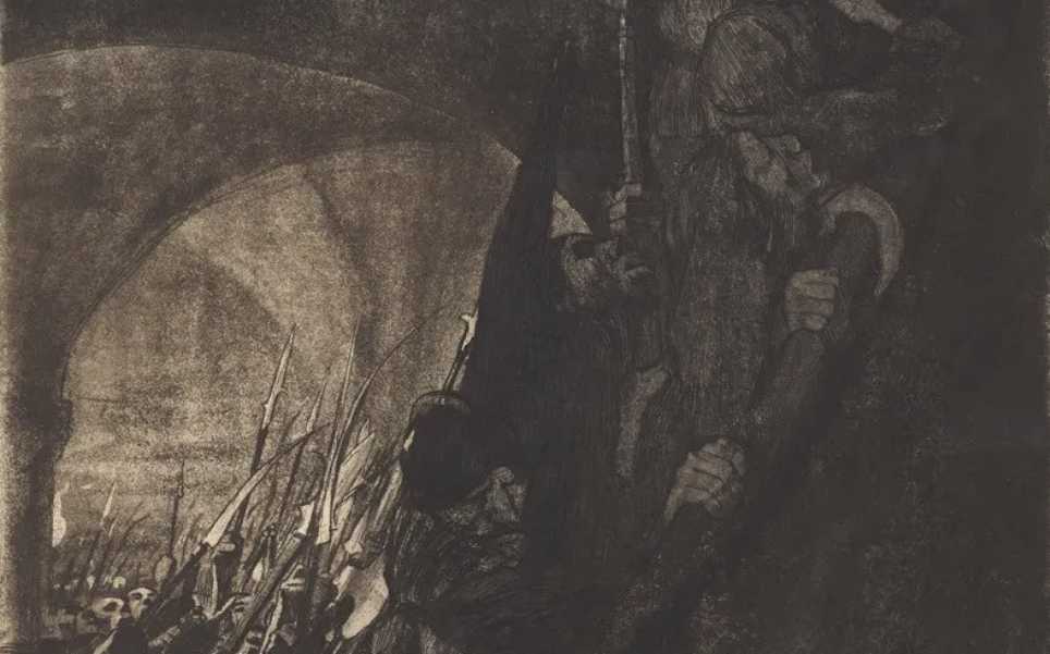 Käthe Kollwitz, eau forte en deux couleurs