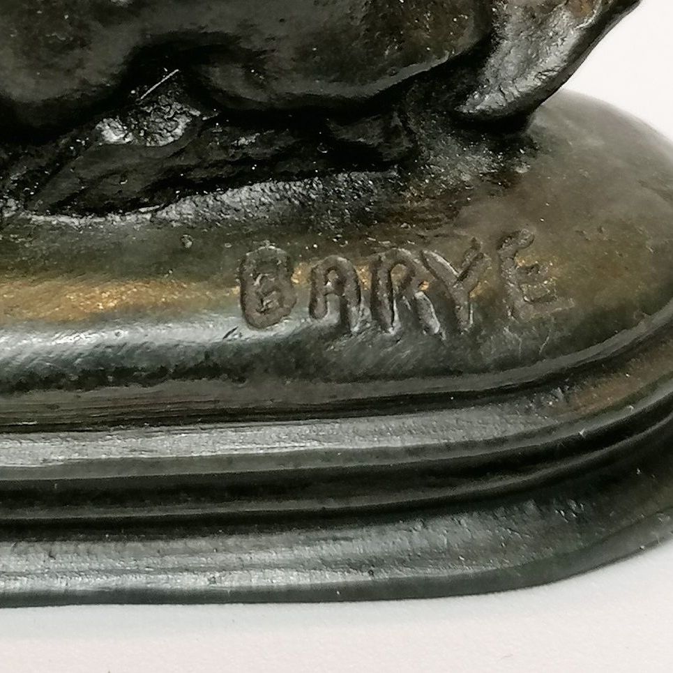 Example of the artist's signature on bronze