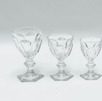 BACCARAT Harcourt cut-crystal glass set