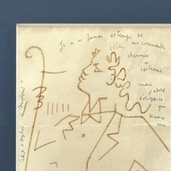 Jean COCTEAU (1889-1963), Salut à Orphée, Mylord, 1960, Ink on paper