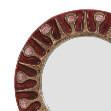 Mithé ESPELT (1923-2020) Round wall mirror, circa 1975, Soleil model