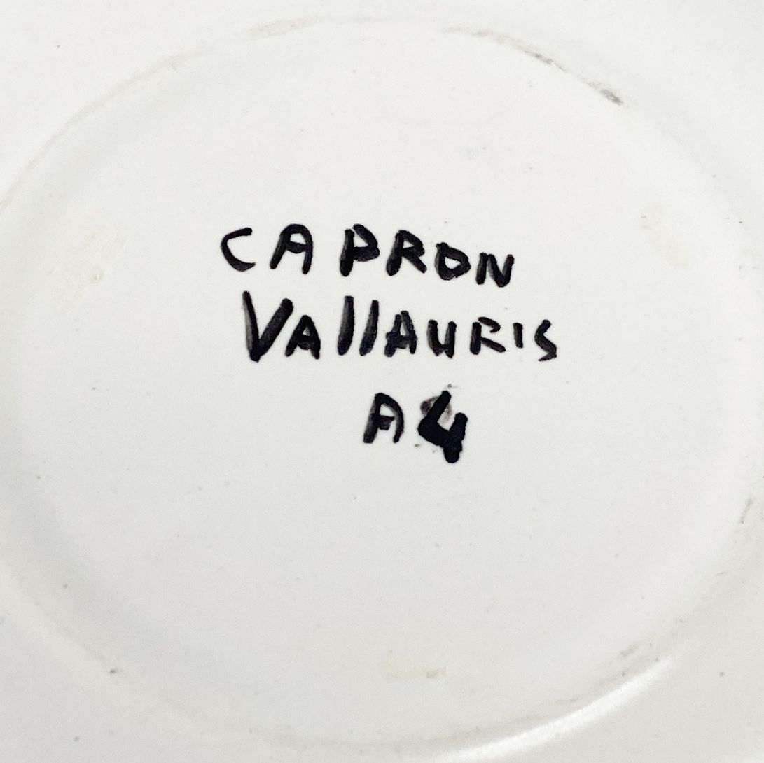 Example of a signature on a Capron ceramic