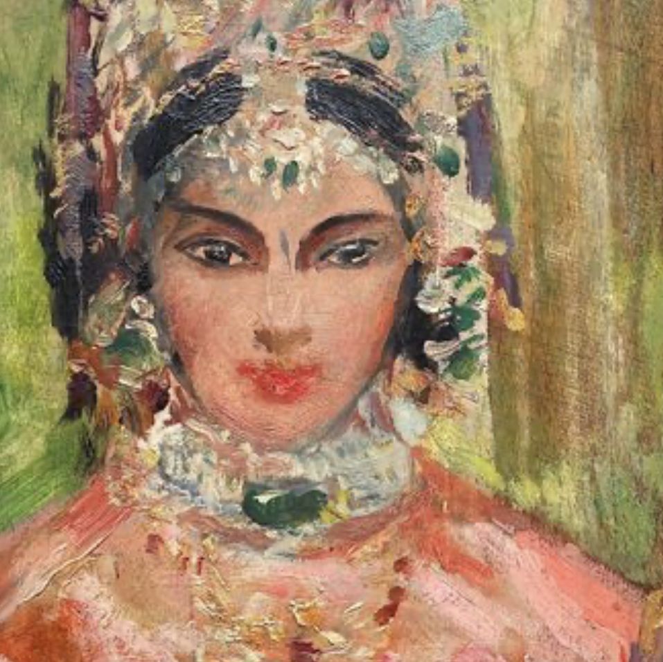 Marguerite Delorme, huile sur toile