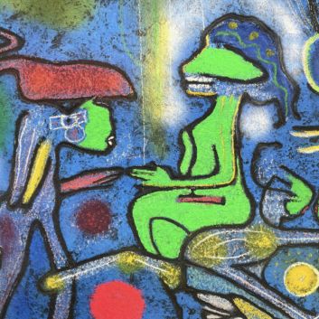 Roberto MATTA (1911-2002), The source of calm, carborundum etching