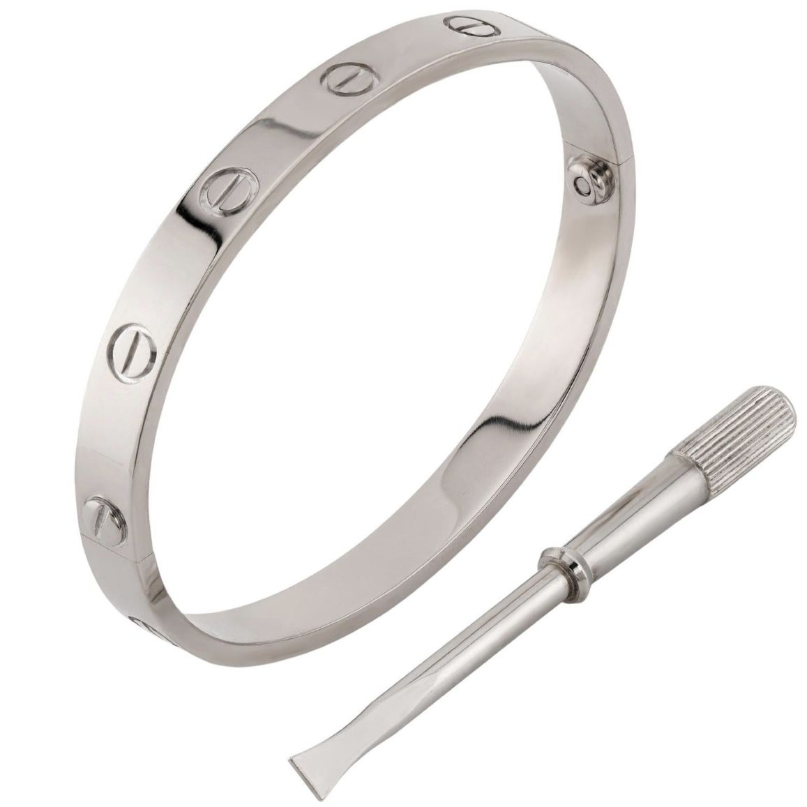 Cartier, bracelet Love en or blanc