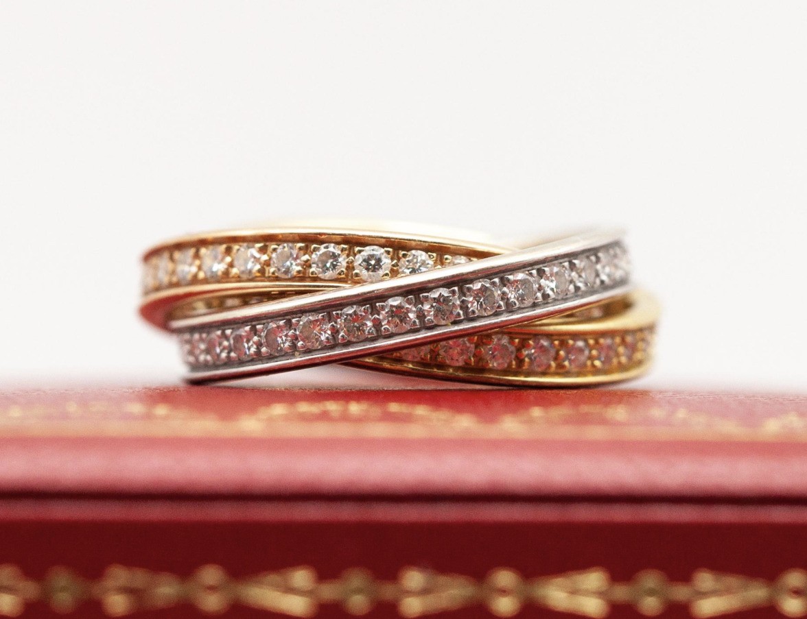 Cartier, bague Trinity en or et diamants