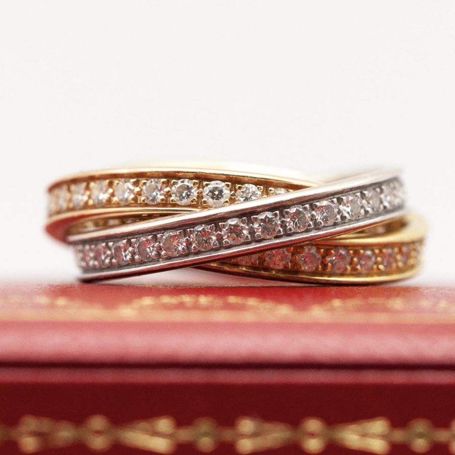 Cartier, bague Trinity en or et diamants