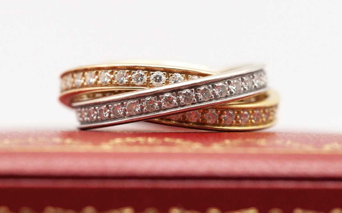 Cartier, bague Trinity en or et diamants