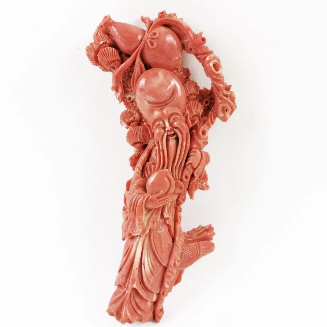 China, coral statue