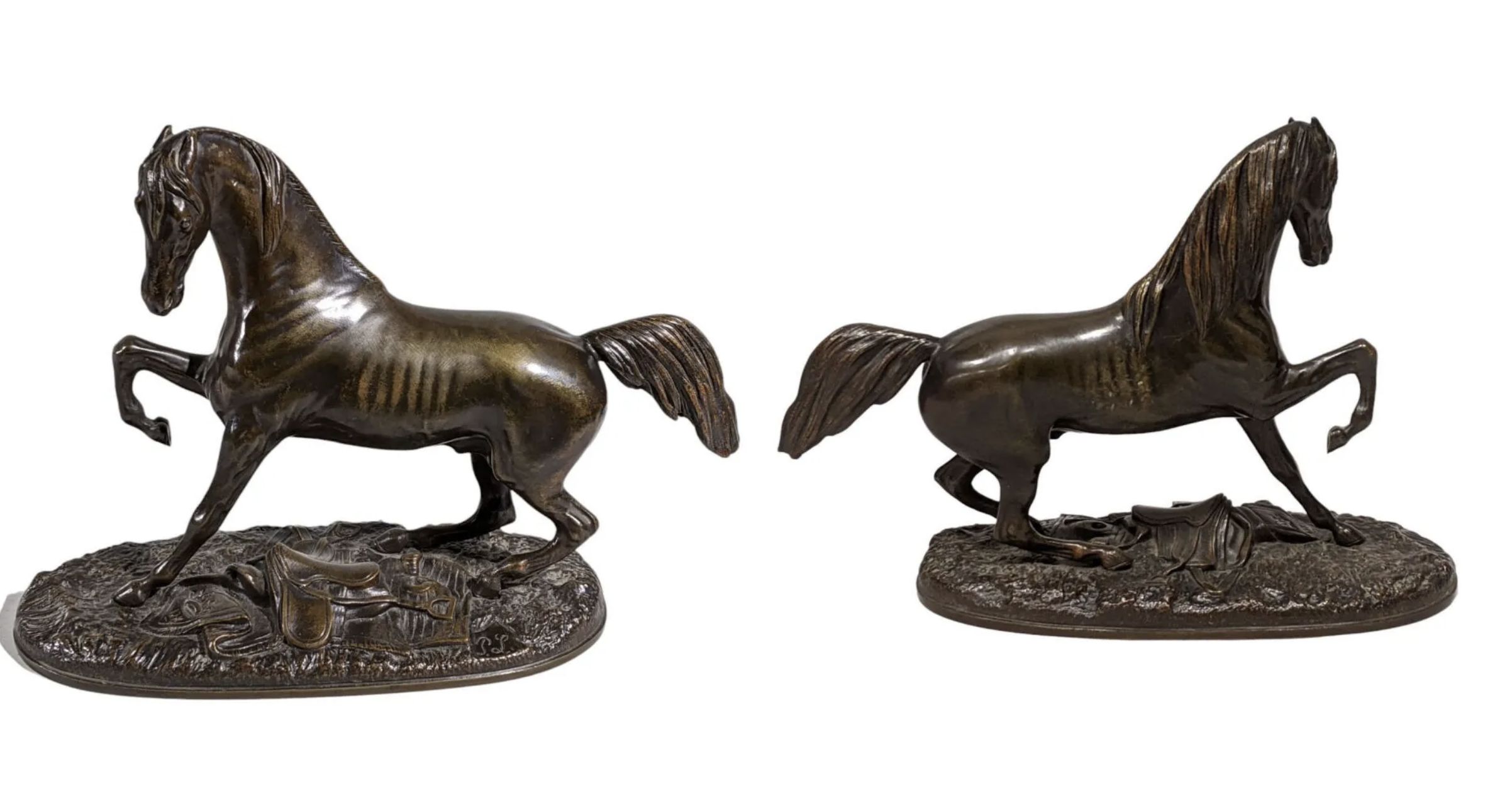 Pierre Lenordez, two bronze proofs with brown patina