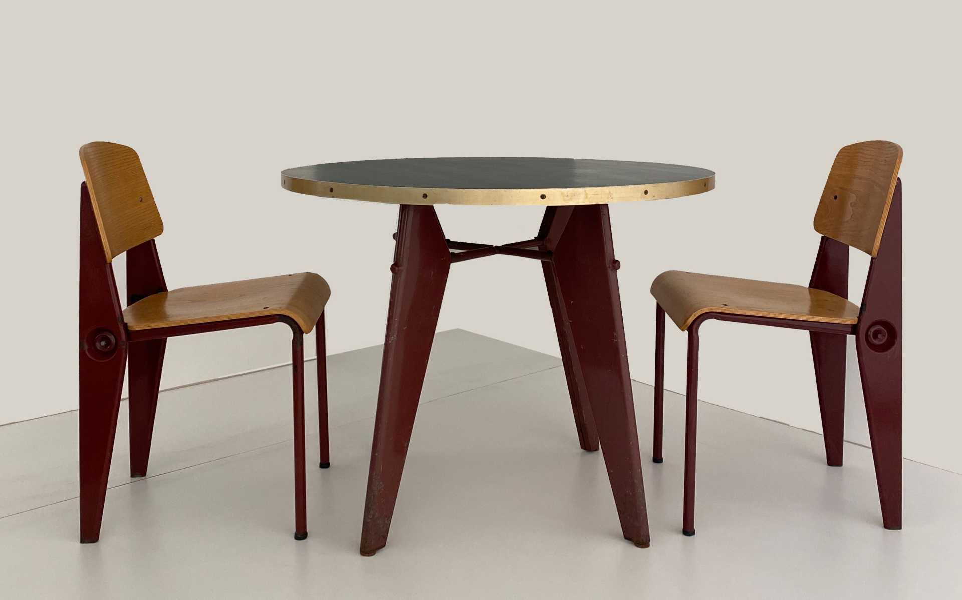 Jean Prouvé, chair and table