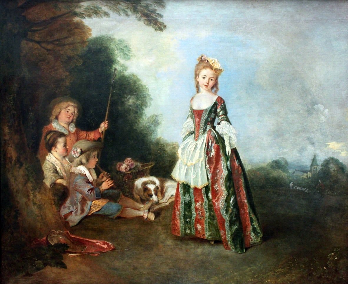 Jean Antoine Watteau, oil on canvas