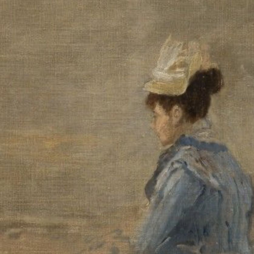 Eva Gonzales, oil on cardboard