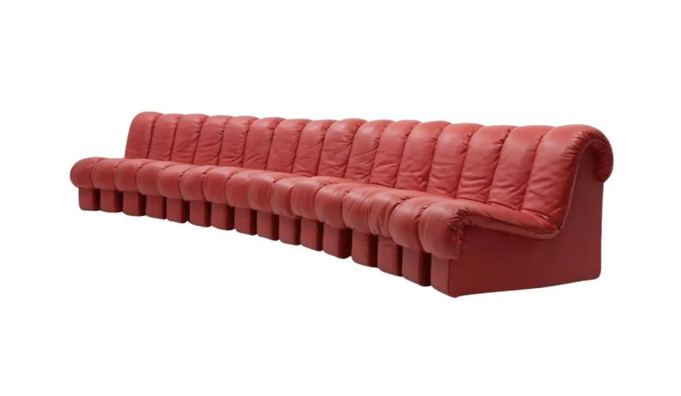 Ueli Berger, modular sofa in red leather