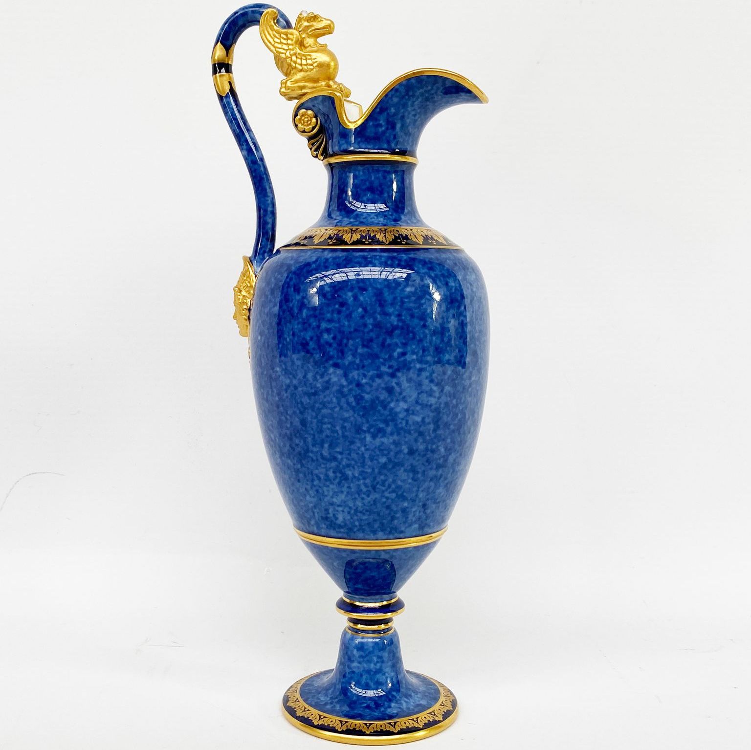 Porcelain decanter, Sèvres blue