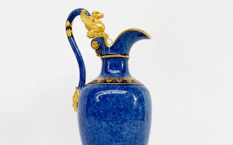 Porcelain decanter, Sèvres blue