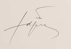 Signature of Antoni Tapies