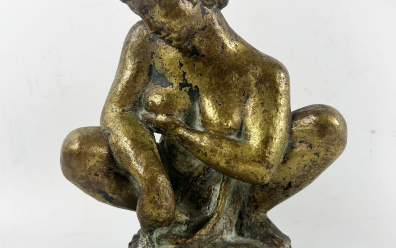 Renato Carvillani, gilded bronze print