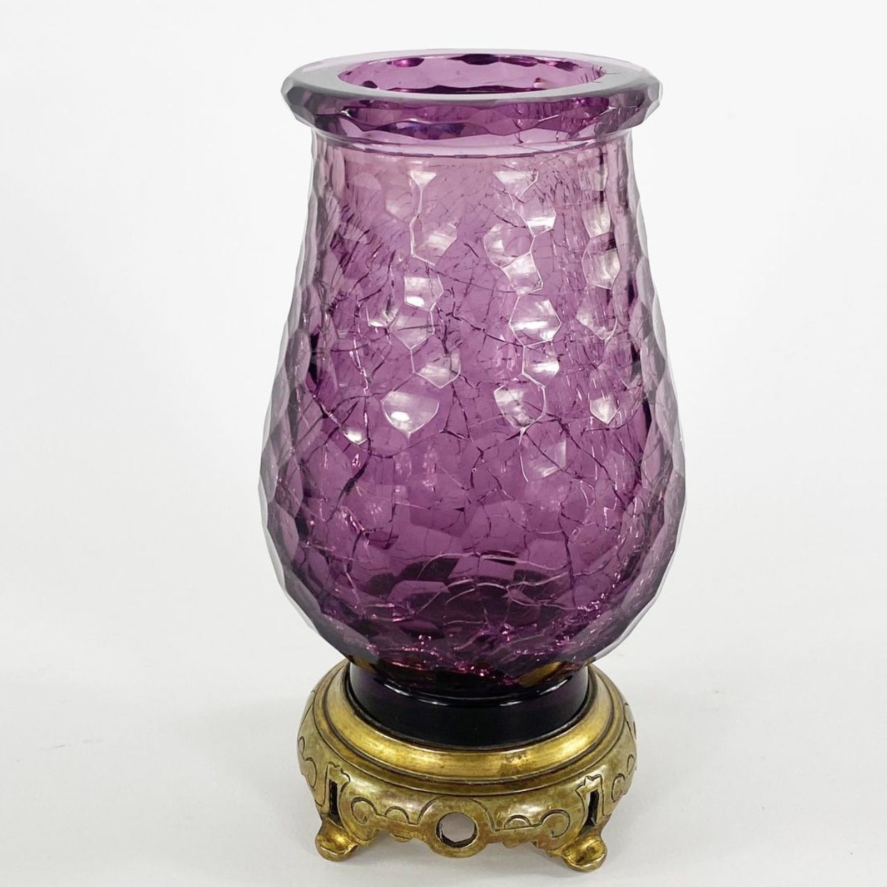 Baccarat, colored crystal vase