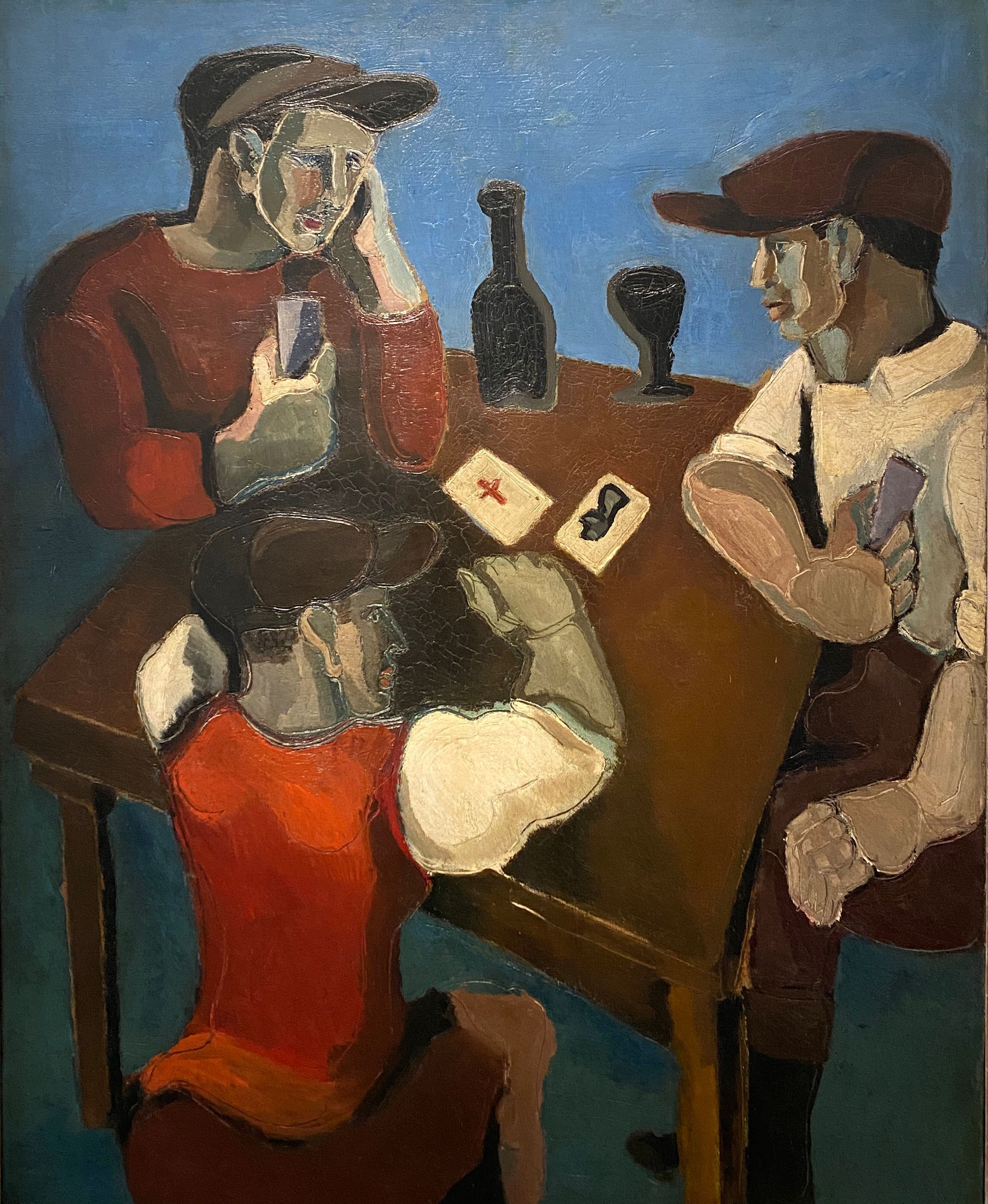 Helmut Kolle, The Card Players, oil on canvas