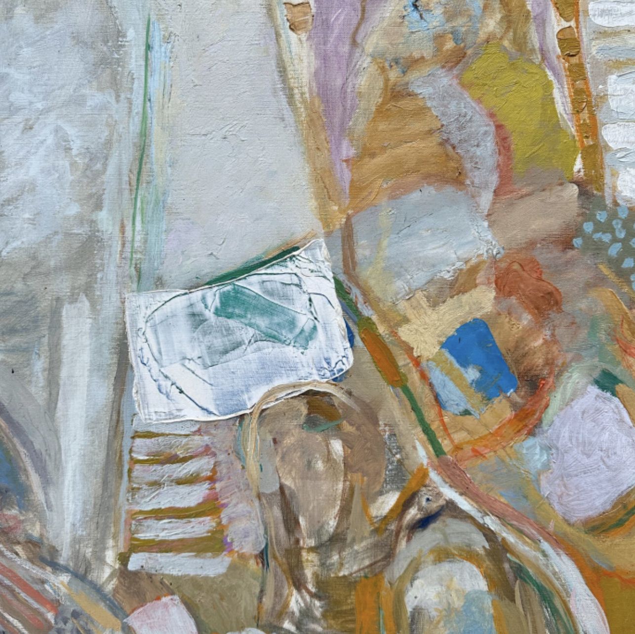 Chafik Abboud, oil on canvas, detail