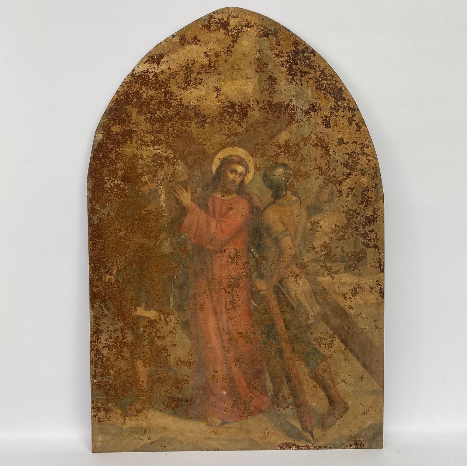 Stations of the Cross icon, oil on panel