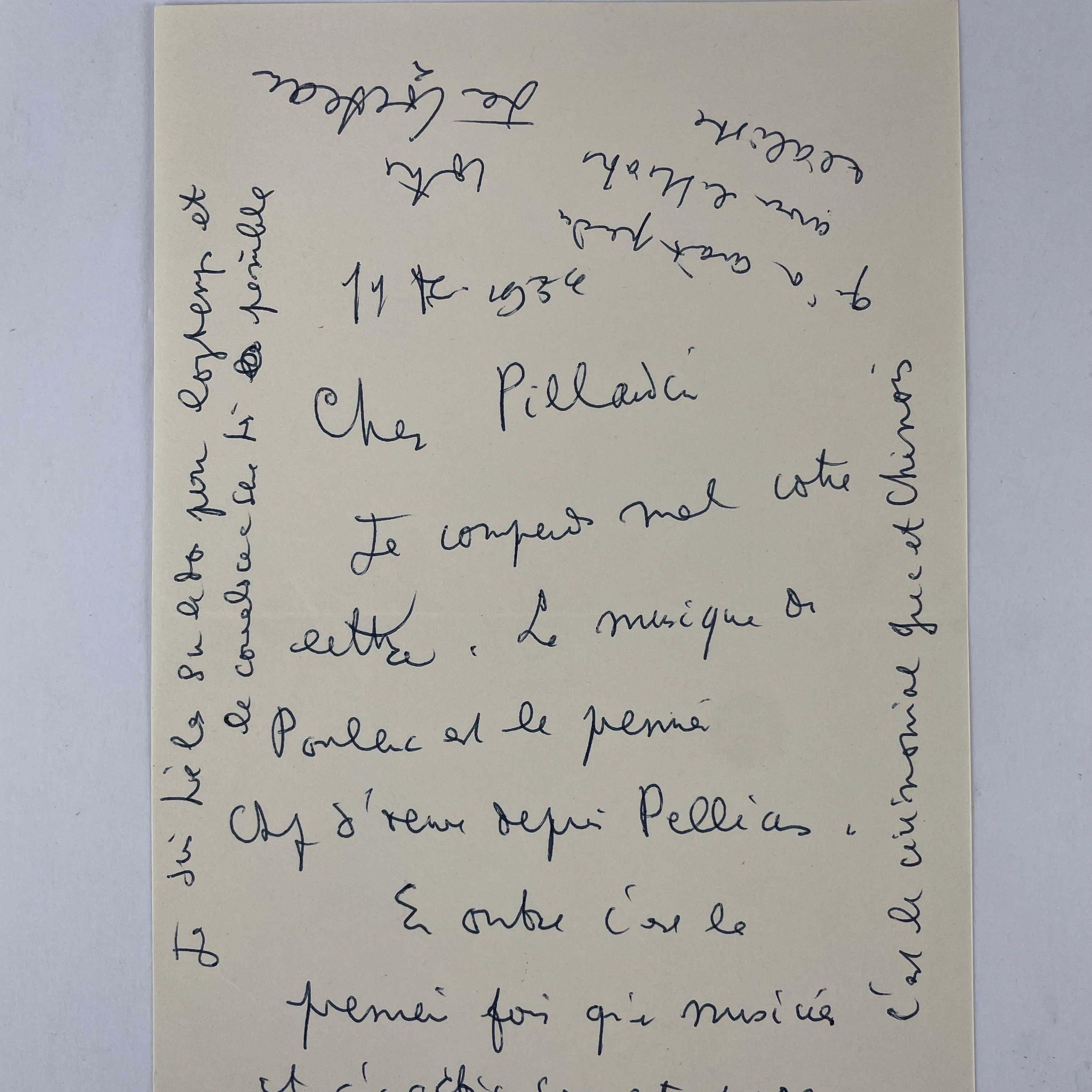 Jean Cocteau, letter