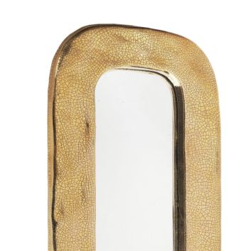 MITHÉ ESPELT (1923-2020) Wall-mounted mirror, Oblong model circa 1949, in stamped clay and crackled gold