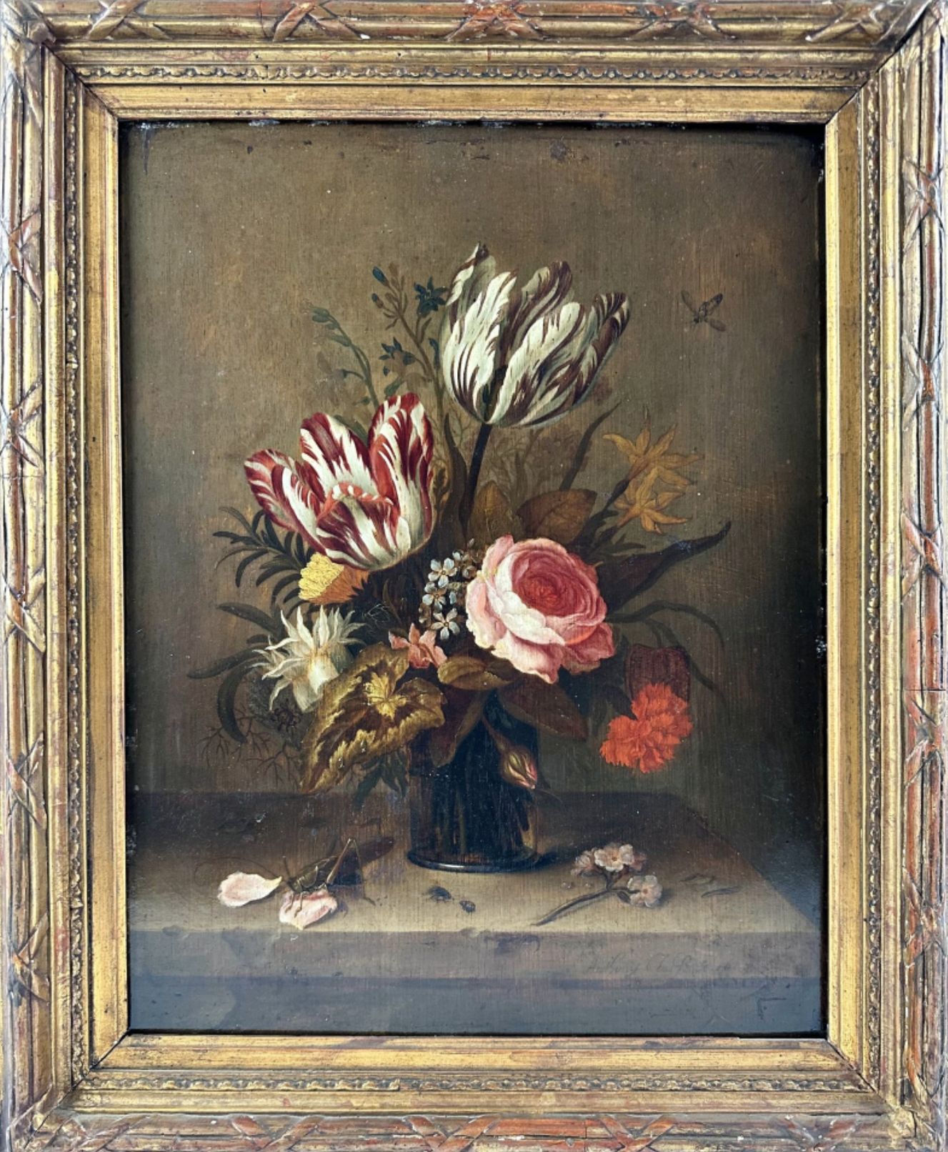 Anthony II Claesz, still life of flowers, oil on canvas