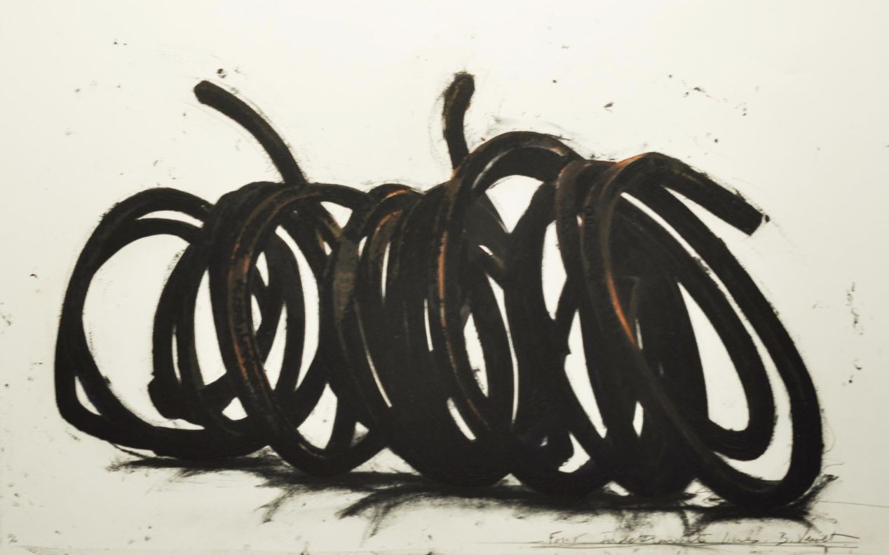 Bernar Venet, oil on canvas